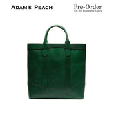 (Pre-Order) ADAM PEACH Green Leather D.L Tote Bag